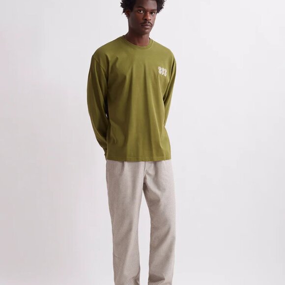 Saturdays Collage Stack Relaxed Long Sleeve Tee Mayfly - Olive - Men's Medium - Picture 7 of 8